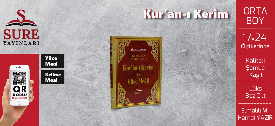 Sure Yayınları - Orta Boy Kuran, Kur'an-ı Kerim boyları, Türkçe ve Yüce mealli Çeşitleri, Modelleri, toptan ve perakende satış, fiyat